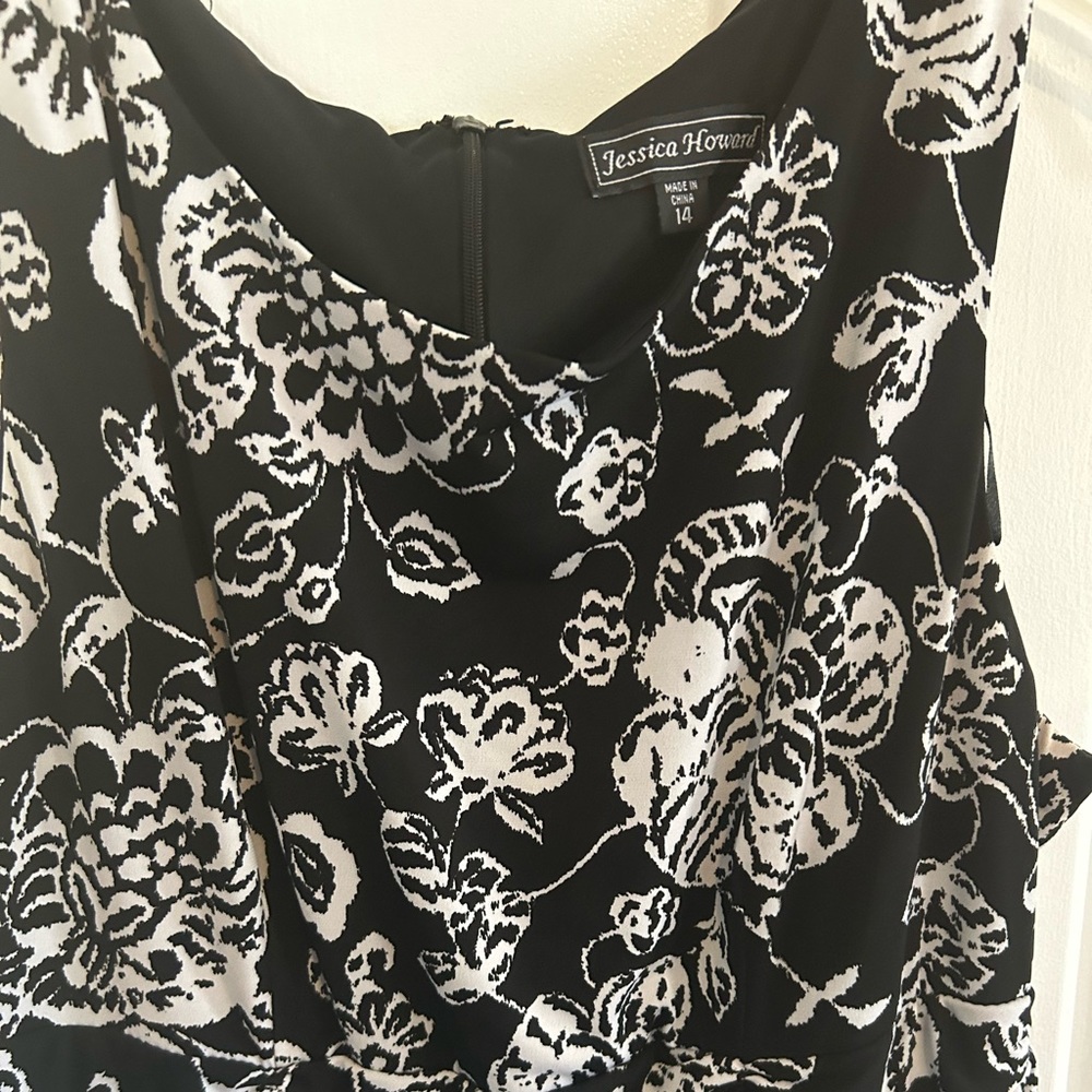 Black and white work dress